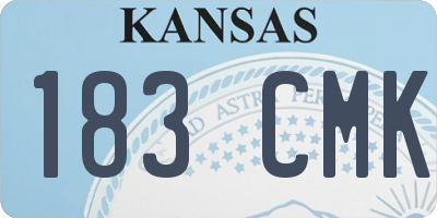 KS license plate 183CMK
