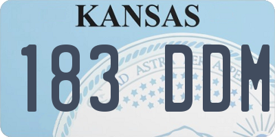 KS license plate 183DDM
