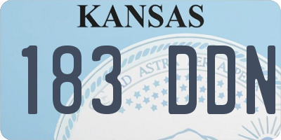 KS license plate 183DDN