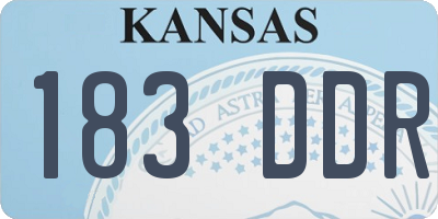 KS license plate 183DDR