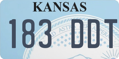 KS license plate 183DDT