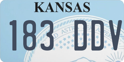 KS license plate 183DDV