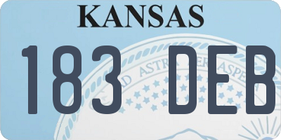 KS license plate 183DEB