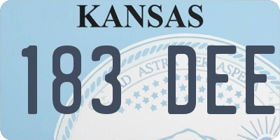 KS license plate 183DEE