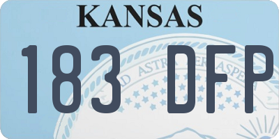 KS license plate 183DFP