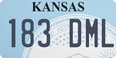 KS license plate 183DML