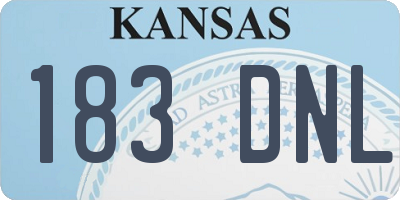 KS license plate 183DNL