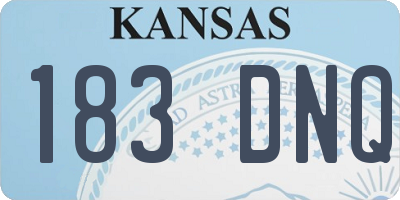 KS license plate 183DNQ