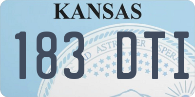 KS license plate 183DTI