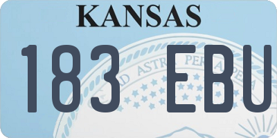 KS license plate 183EBU