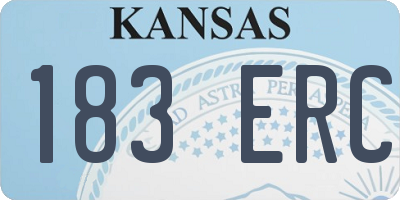KS license plate 183ERC