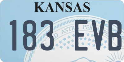 KS license plate 183EVB