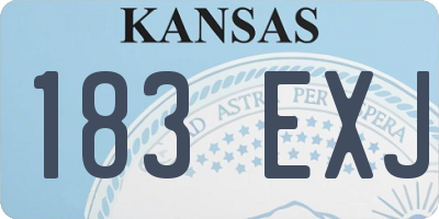 KS license plate 183EXJ