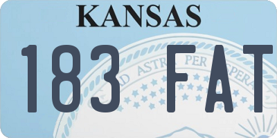 KS license plate 183FAT