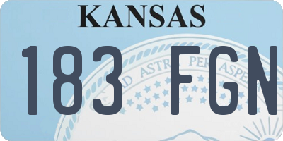 KS license plate 183FGN