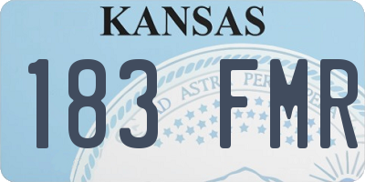 KS license plate 183FMR