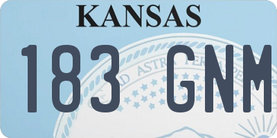 KS license plate 183GNM