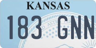 KS license plate 183GNN