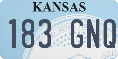 KS license plate 183GNQ