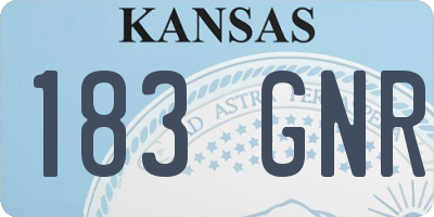 KS license plate 183GNR