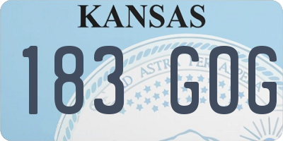 KS license plate 183GOG