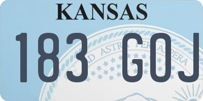 KS license plate 183GOJ