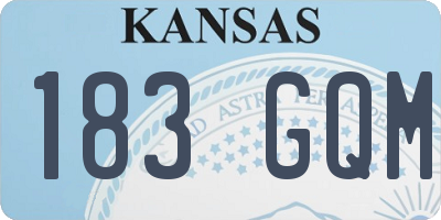 KS license plate 183GQM