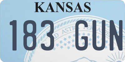 KS license plate 183GUN