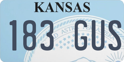 KS license plate 183GUS