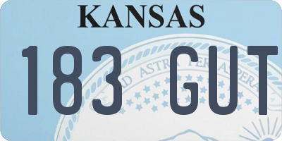 KS license plate 183GUT