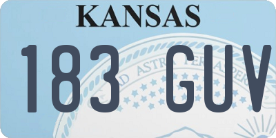 KS license plate 183GUV