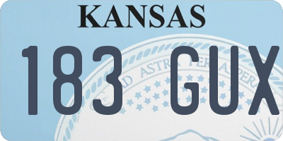 KS license plate 183GUX