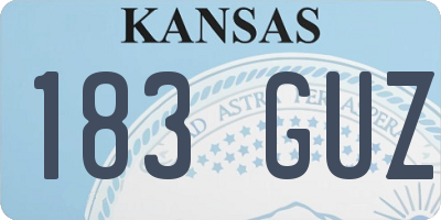 KS license plate 183GUZ