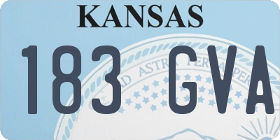 KS license plate 183GVA