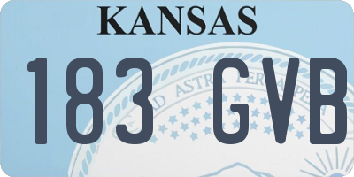 KS license plate 183GVB