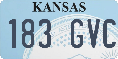 KS license plate 183GVC