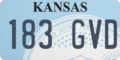 KS license plate 183GVD