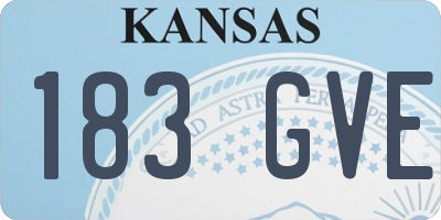 KS license plate 183GVE