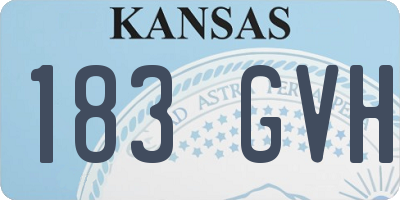KS license plate 183GVH