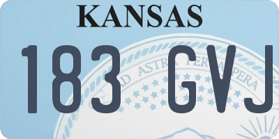 KS license plate 183GVJ