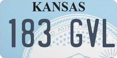 KS license plate 183GVL