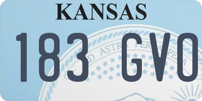 KS license plate 183GVO