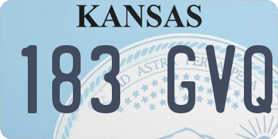 KS license plate 183GVQ