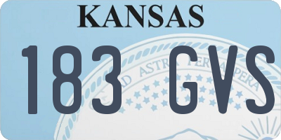 KS license plate 183GVS