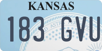 KS license plate 183GVU