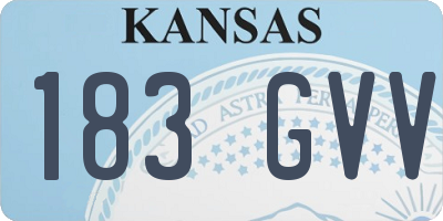 KS license plate 183GVV