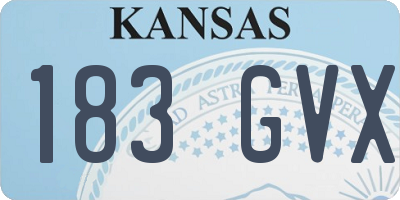 KS license plate 183GVX