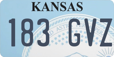 KS license plate 183GVZ