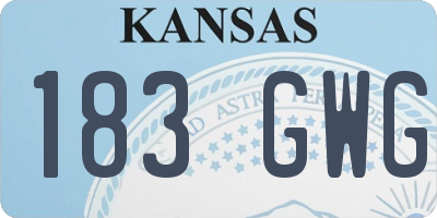 KS license plate 183GWG