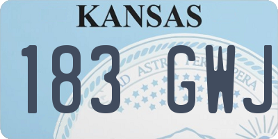 KS license plate 183GWJ